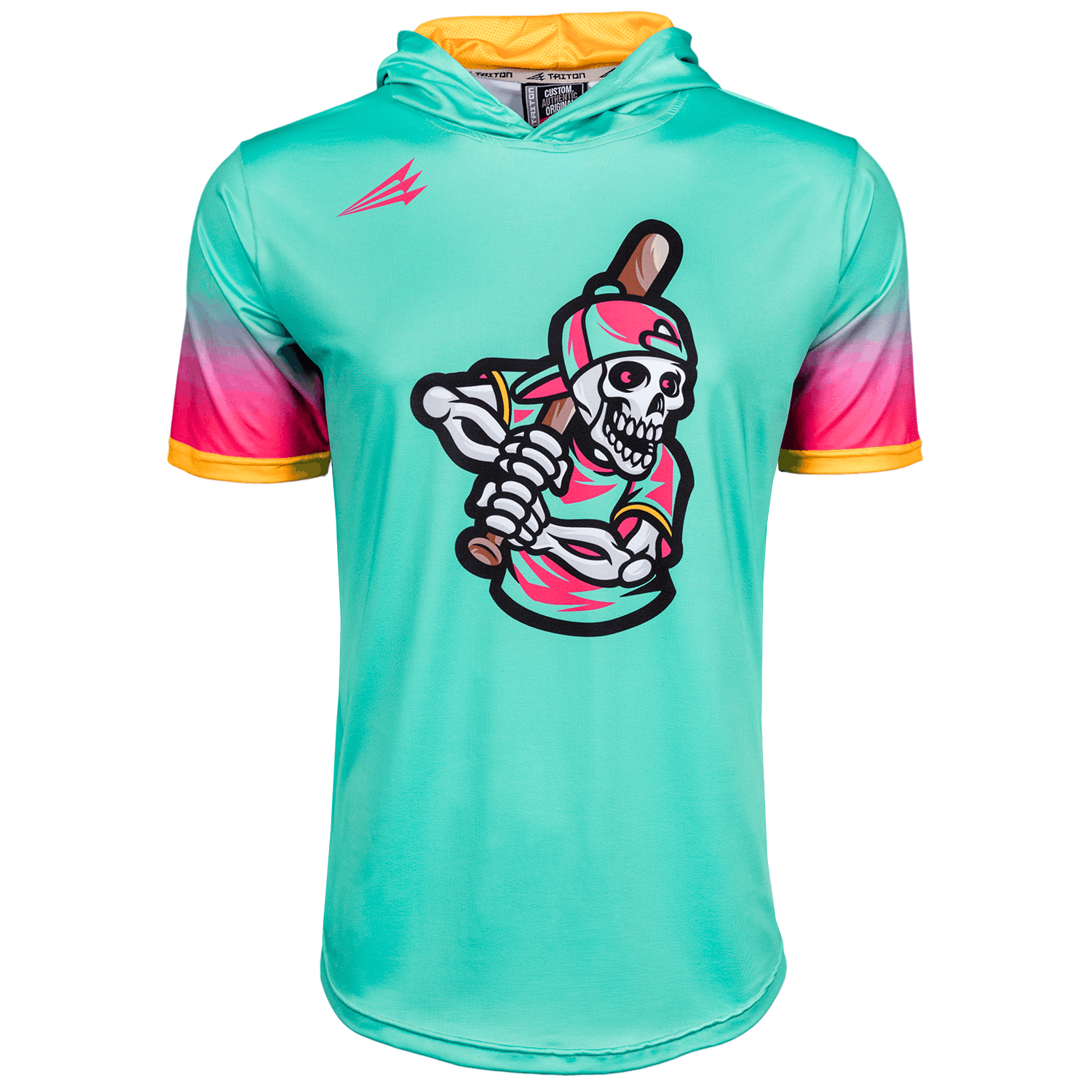 Savage Skeleton Short Sleeve lifestyle Baseball Hoodie Shirt streetwear