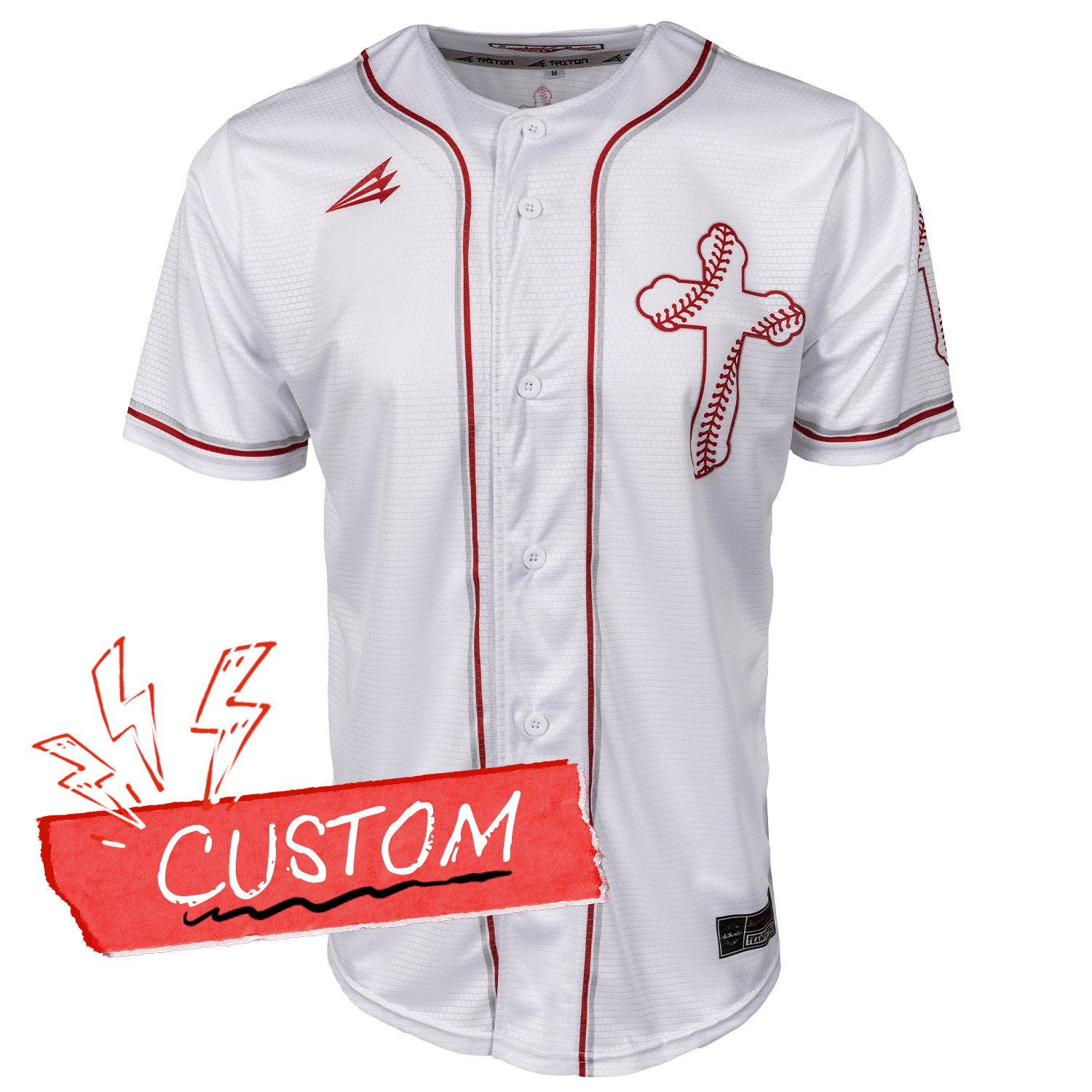 Seam Cross Christ Triton Seamhead Collection Lifestyle CUSTOM Baseball Jersey Shirt