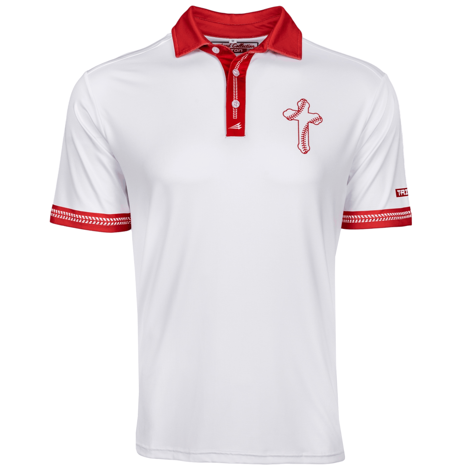Seam Cross Jesus Christian Baseball Polo