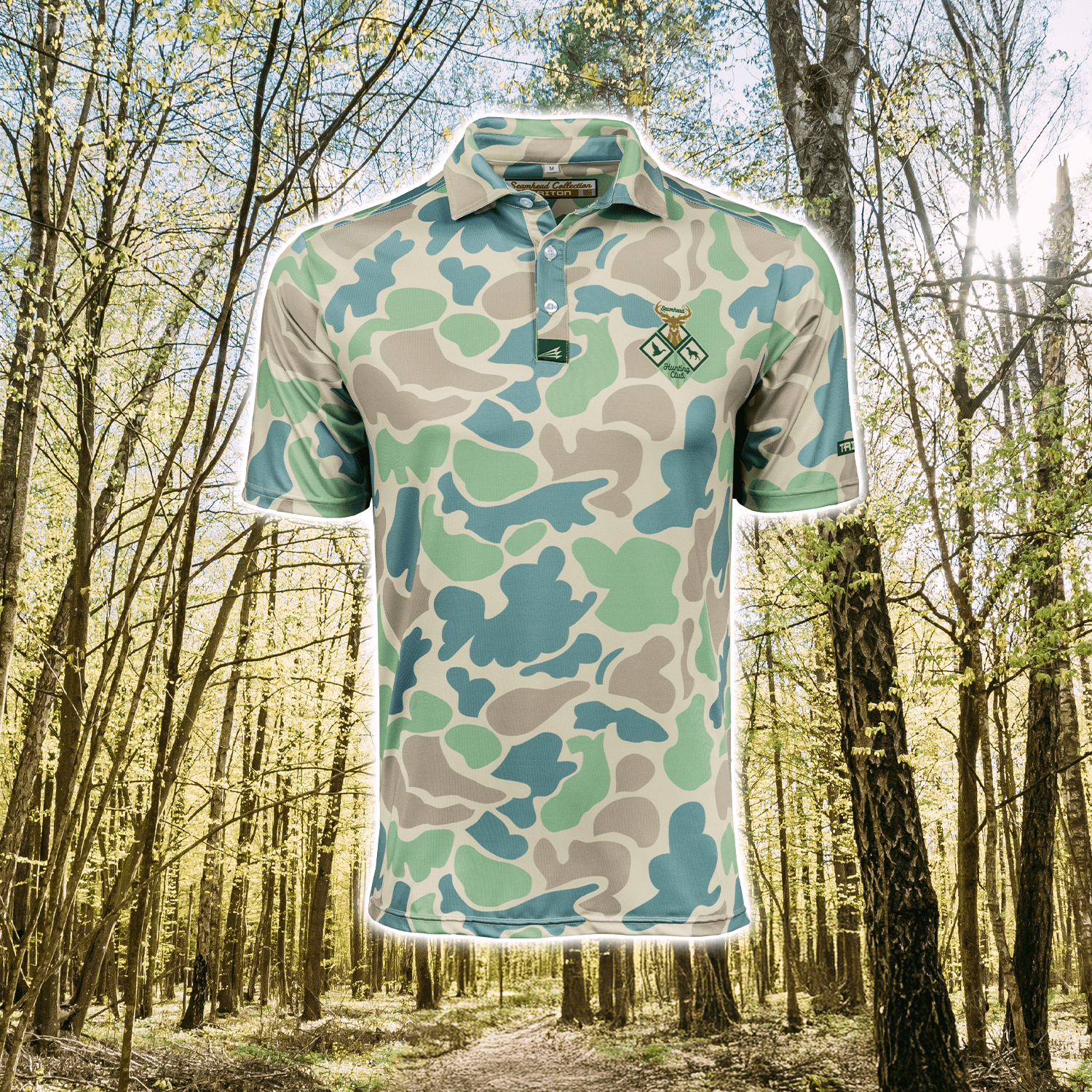 Seamhead Hunting Club Lifestyle Performance Camo Polo